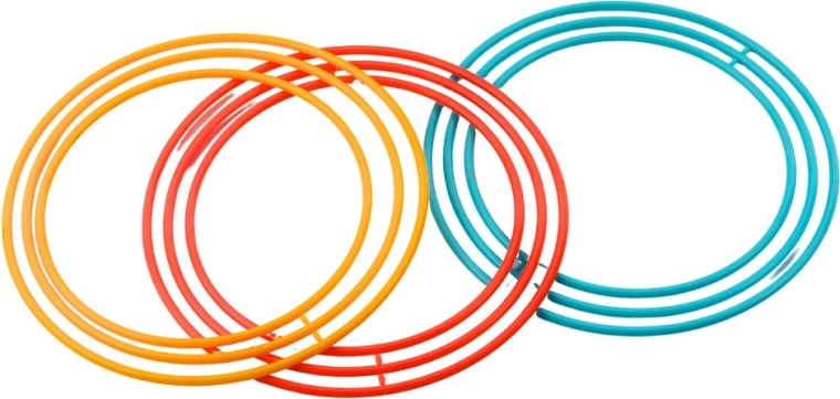 Anelli colorati in tre dimensioni