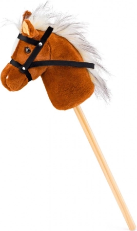 Scarlet houpací koník na tyči hobby horse – světle hnědý