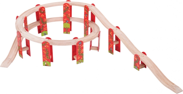 Bigjigs Rail višerazinska drvena željeznička konstrukcija