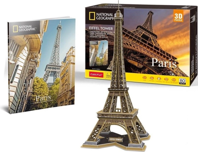 3D puzzle CUBICFUN National Geographic Eiffel Tower 80 pieces