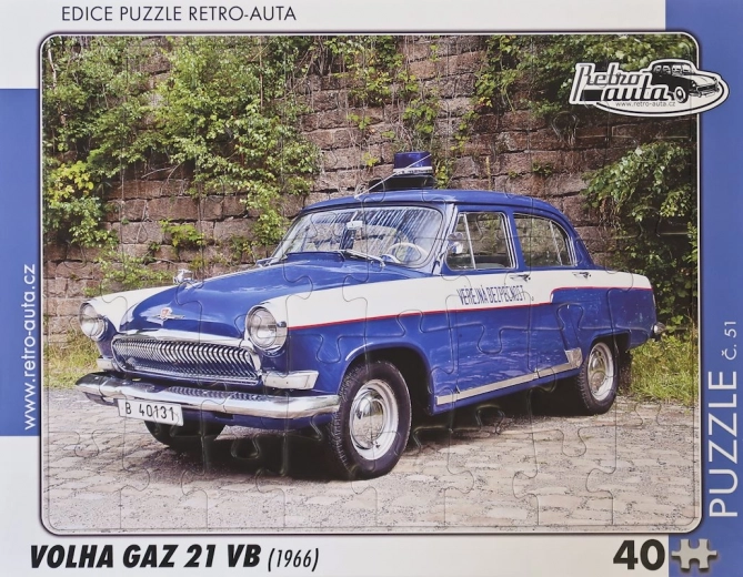Puzzle Retro Cars Volga GAZ 21 VB 40 pieces