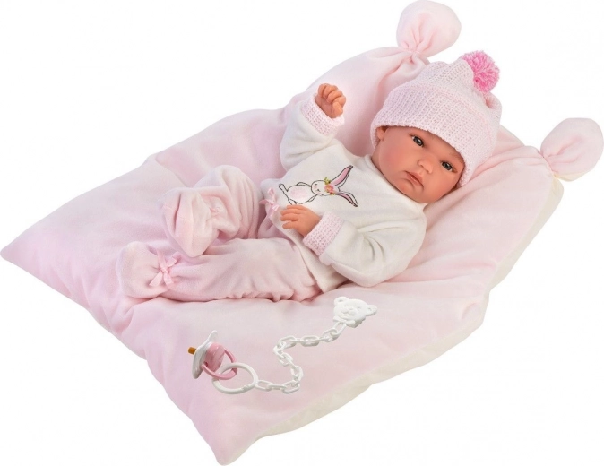 Llorens New Born Girl – realistic baby doll 35 cm, full vinyl body