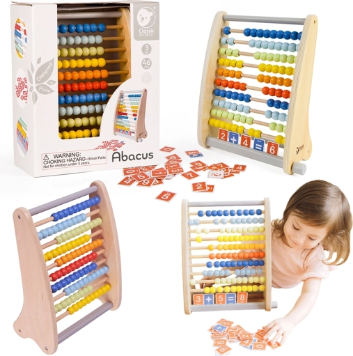 Classic World dřevěné počítadlo s matematickými úlohami