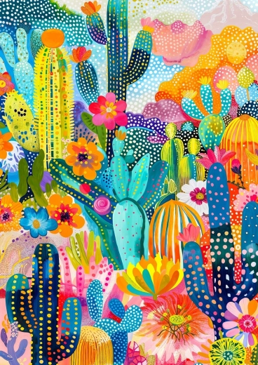 Cactus World Puzzle 1000 Pieces