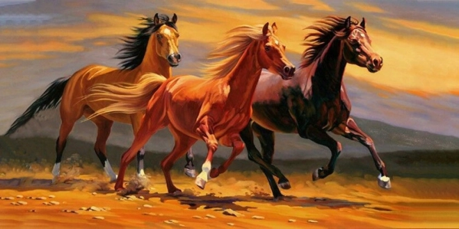 Diamond Mosaic – Three Horses