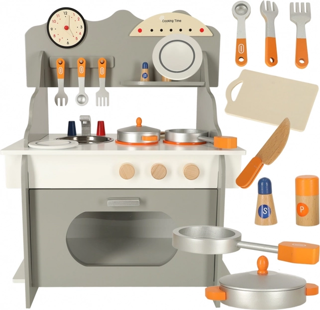 Houten kinderkitchen met accessoires
