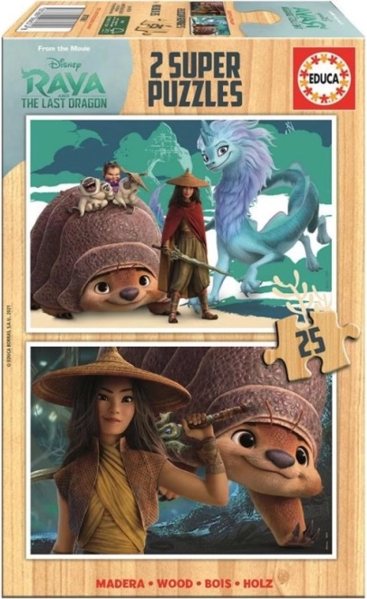 Wooden puzzles RAYA AND THE LAST DRAGON 2×25 pieces – EDUCA