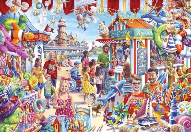 Puzzle Shopping for Souvenirs by the Sea XL 250 Pieces GIBSONS