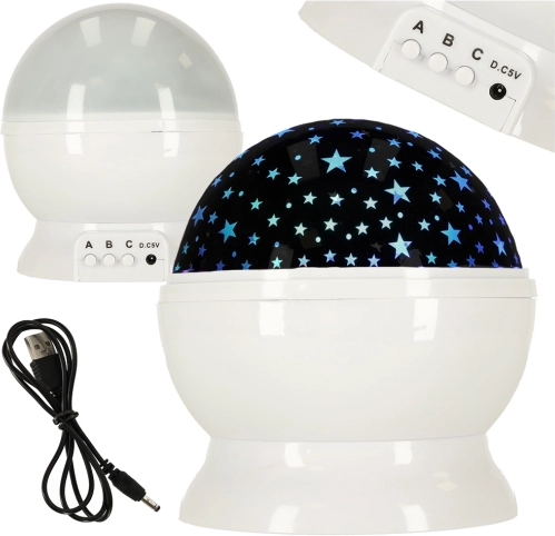 Night Star Projector 2-in-1 USB – White