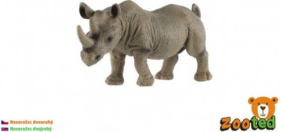 Plastic figure of a black rhinoceros 14 cm