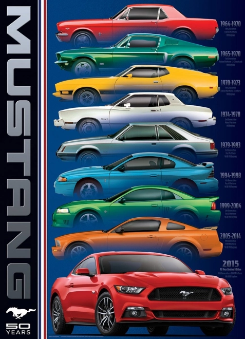 EUROGRAPHICS Puzzle 50 Years of the Ford Mustang – 1000 Pieces