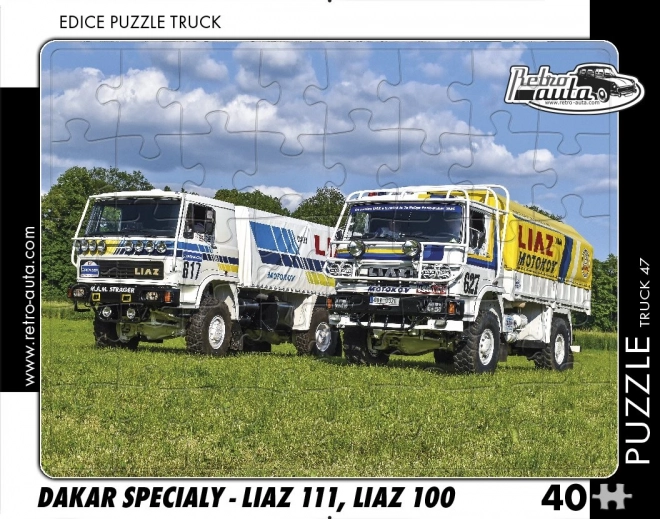 RETRO-AUTA TRUCK puzzle Dakar specials LIAZ 111 and LIAZ 100 – 40 pieces