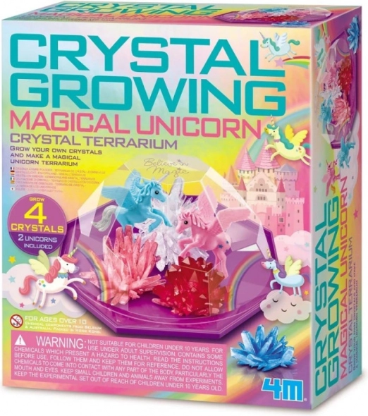 Set educativo per coltivare cristalli – terrario con unicorni