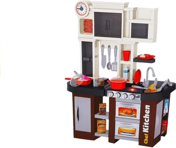 Véritable expérience de cuisine : lumières, sons et eau courante