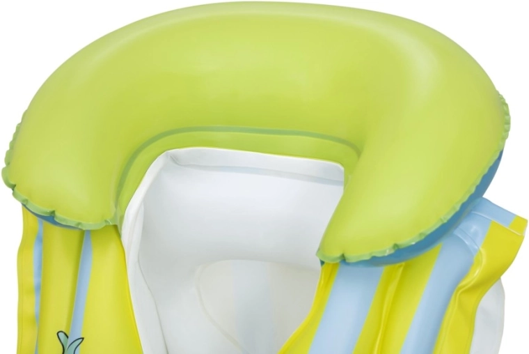 Inflatable collar for staying above the surface
