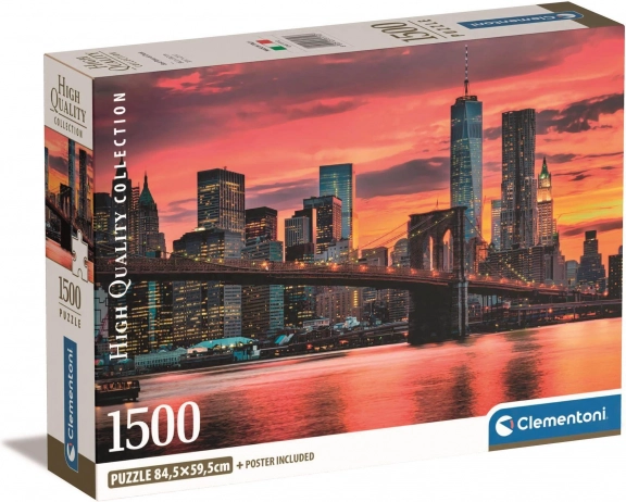 puzzle 1500 pieces compact east river at dusk