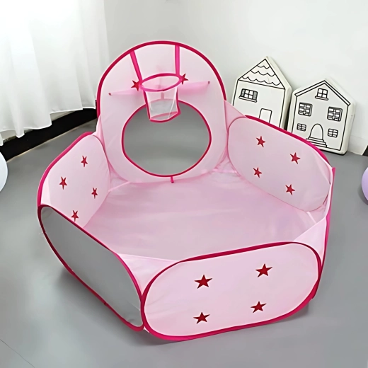 Piscina a secco con canestro per palline