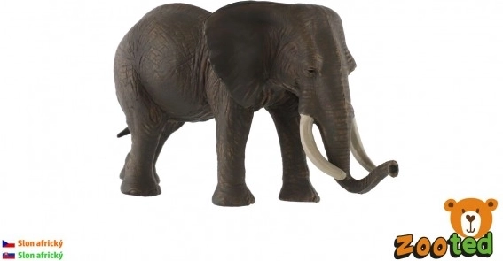 Realistic plastic African elephant figurine 17 cm