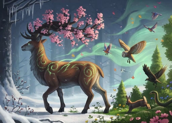 1000 Piece Puzzle Spring Deer