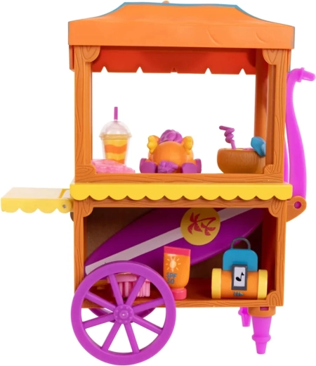 Carretto vendita Surf & Snacks con ruote