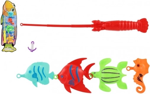 Teddies kinderspel hengelen met hengel en visjes