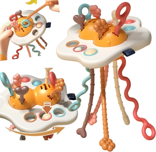 Woopie Baby Montessori sensorisk legetøj UFO bidering og rangle