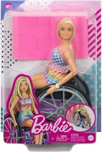 Barbie Fashionistas dukke i kørestol med ternet tøj