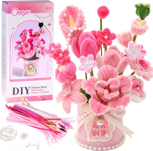 DIY Creative Kit – Fabric Flowers in a Flowerbox Vase
