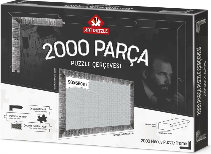 Silver Puzzle Frame 96x68 cm