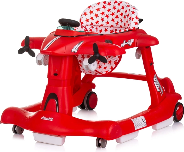 3-in-1 Walker Airplane Red
