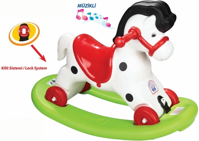 Loopfiets en hobbelpaard met melodie voor kinderen