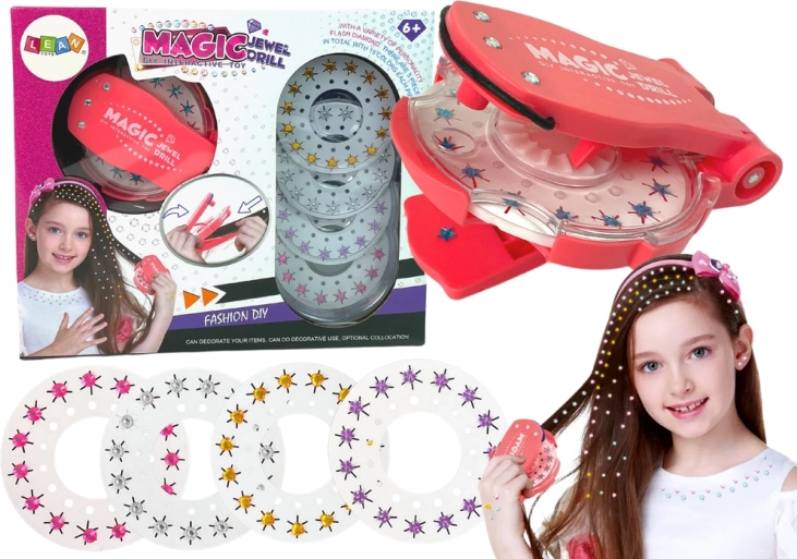 Jewelry and Hair Decoration Set with Applicator and Gems