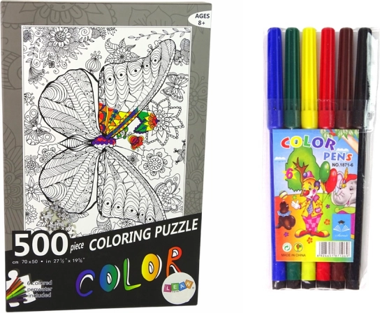 Kiszínezhető Puzzle 500 darab Pillangó