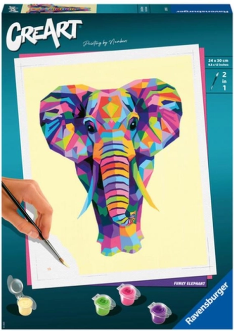 CreArt paint by numbers – funny elephant