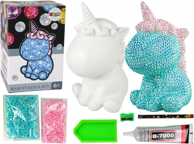 Jednorožec DIY diamantová stavebnice