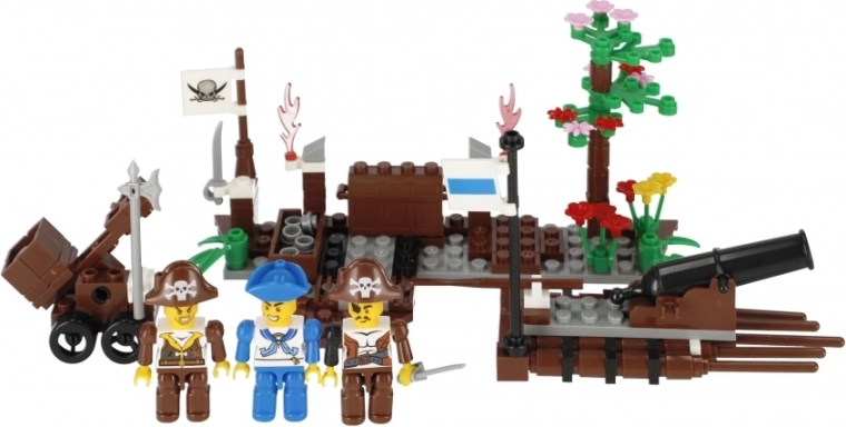 Action-packed pirate scenes with a cannon