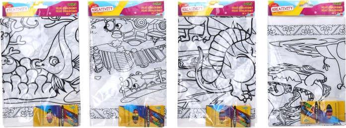 Large Coloring Posters 50 × 70 cm with 6 Crayons