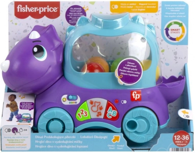 Interactive Toy Dino with Bouncing Balls