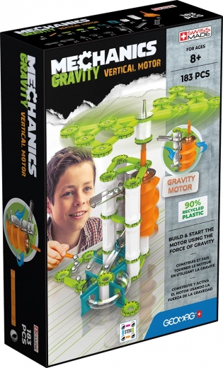 Geomag Mechanics Gravity RE Vertical Motor – magnetic construction set 183 pieces