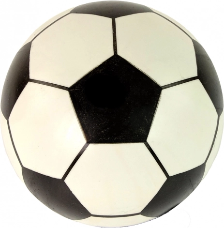 White Black Rubber Ball Large 23 cm Lightweight
