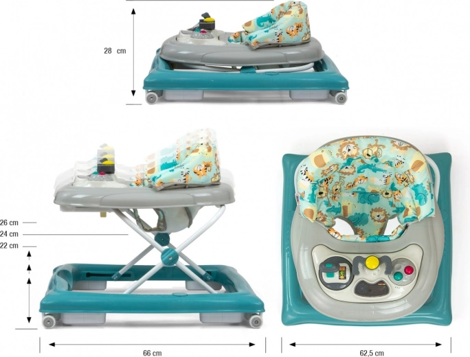 Rostoucí pohodlí díky 3 výškám sedadla