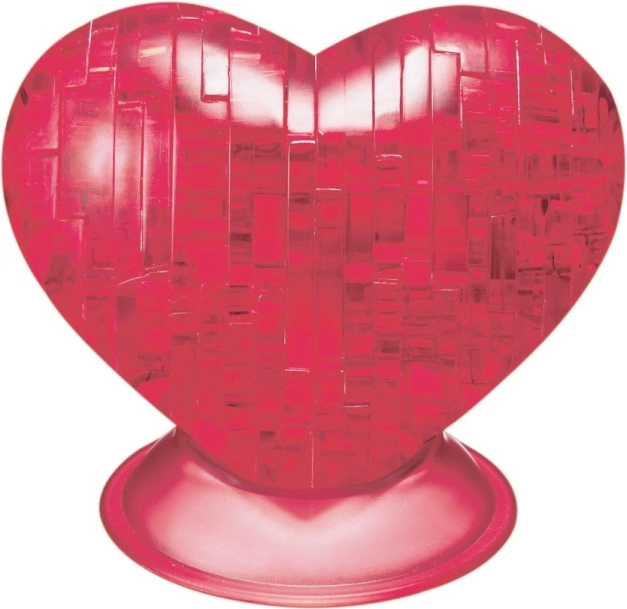 3D Crystal puzzle red heart 46 pieces