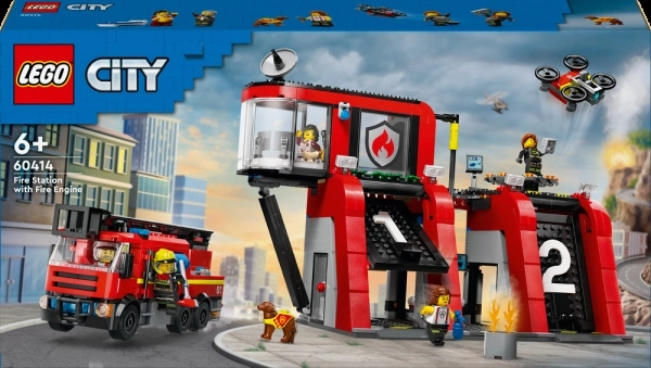 Lego City Fire Station with Fire Truck