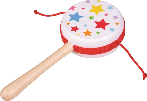 Bigjigs Toys drewniany bębenek obrotowy z gwiazdkami