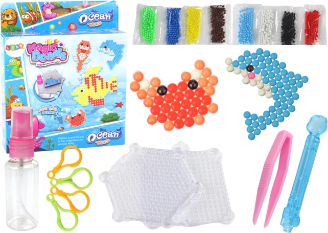 DIY waterkralen – magische kralen, 8 kleuren, zeedieren