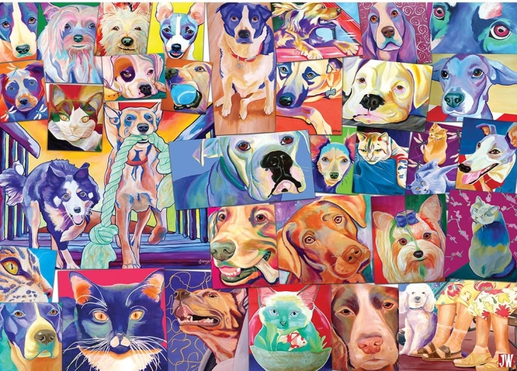 Puzzle World of Cats and Dogs 1000 Pieces