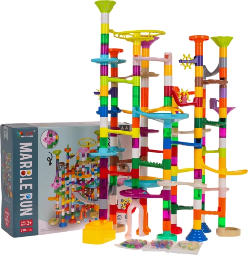 Gigantic Magic Track for Marbles 200 Pieces