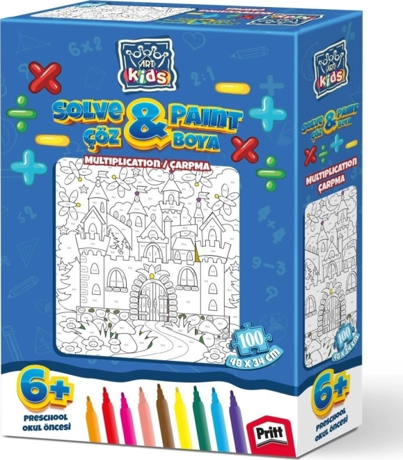 Coloring Puzzle ART PUZZLE Multiplication 100 Pieces