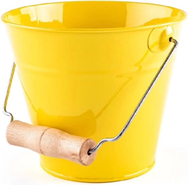 Woody seau de jardin jaune en métal