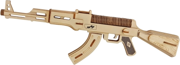 Wooden 3D Puzzle – AK‑47 Submachine Gun